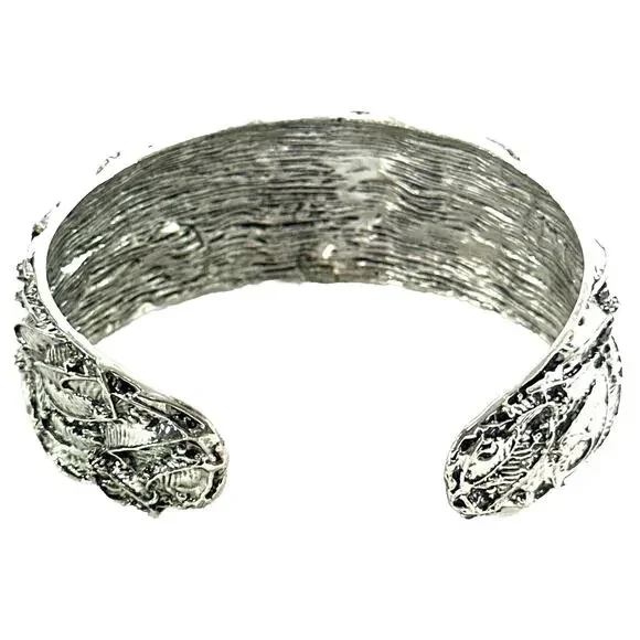Faux Turquoise Stone Silver Open Bangle Cuff Bracelet Fashion Bracelet - Picture 3 of 5